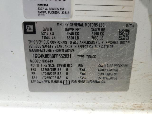 2015 CHEVROLET SILVERADO - 1GC4K0E80FF652021