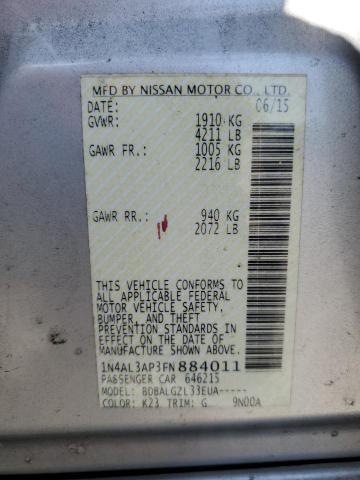 2015 NISSAN ALTIMA 2.5 - 1N4AL3AP3FN884011