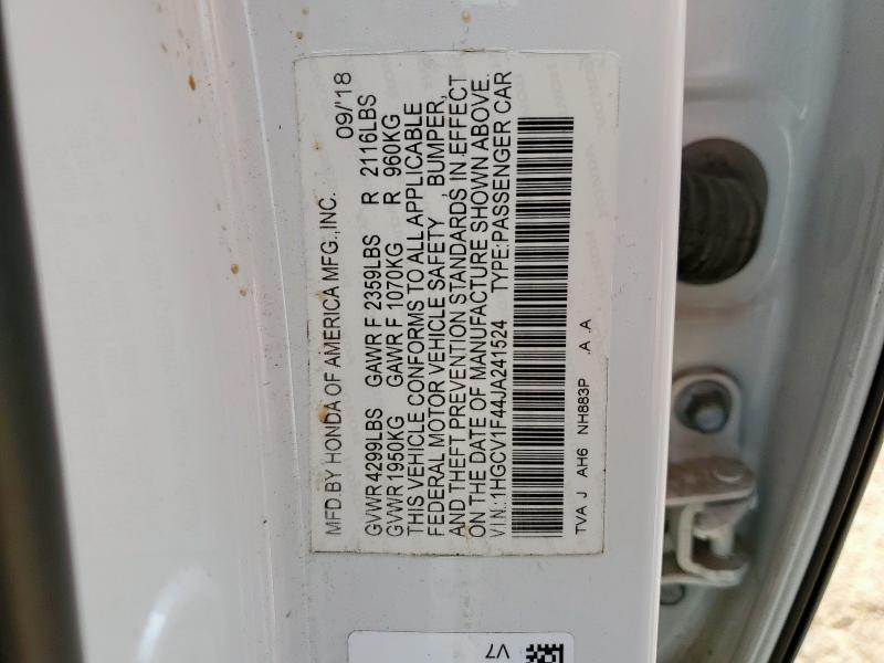 2018 HONDA ACCORD EX - 1HGCV1F44JA241524