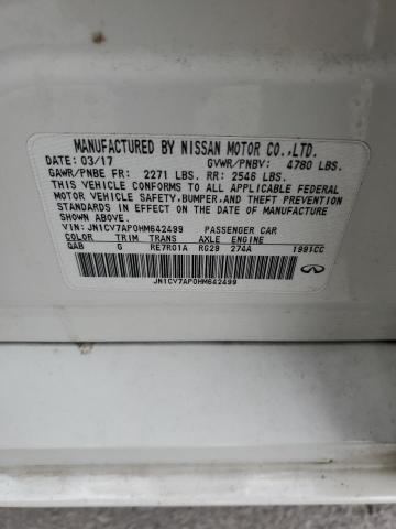 2017 INFINITI Q50 BASE JN1CV7AP0HM642499