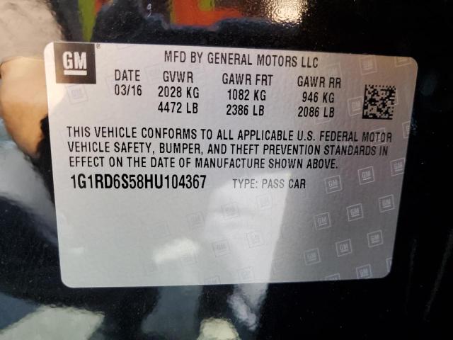 2017 CHEVROLET VOLT PREMI - 1G1RD6S58HU104367