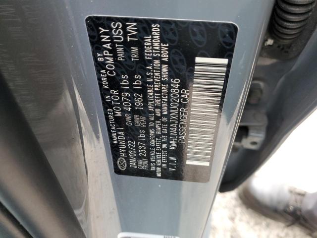 2022 HYUNDAI ELANTRA LIMITED KMHLN4AJXNU020846