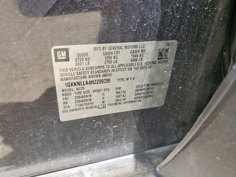 2017 GMC ACADIA SLE 1GKKNLLA4HZ299388