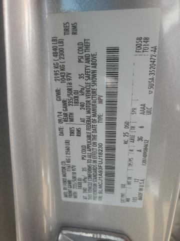 2015 LINCOLN MKC 5LMCJ1A93FUJ18230