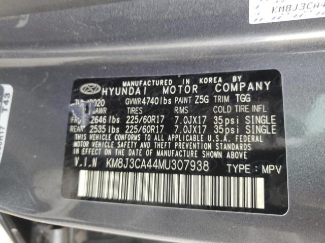2021 HYUNDAI TUCSON LIM - KM8J3CA44MU307938