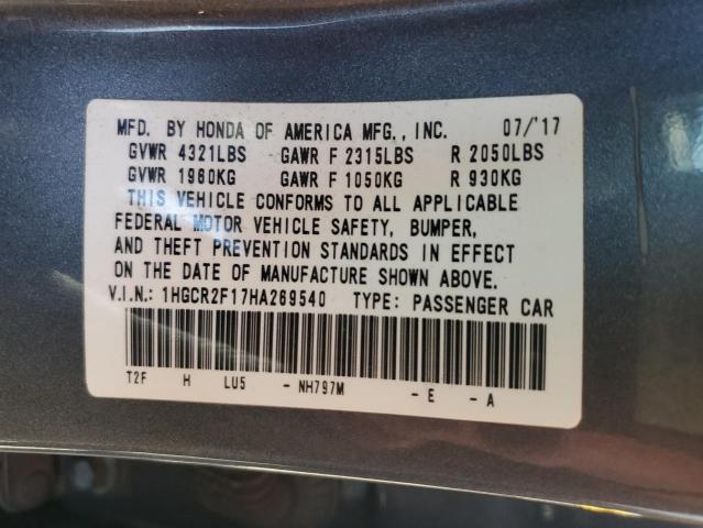 2017 HONDA ACCORD SPO - 1HGCR2F17HA269540