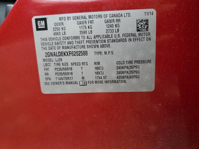 2015 CHEVROLET EQUINOX LT - 2GNALDEKXF6202588