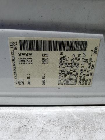 2021 NISSAN MAXIMA SV - 1N4AA6CV9MC515214