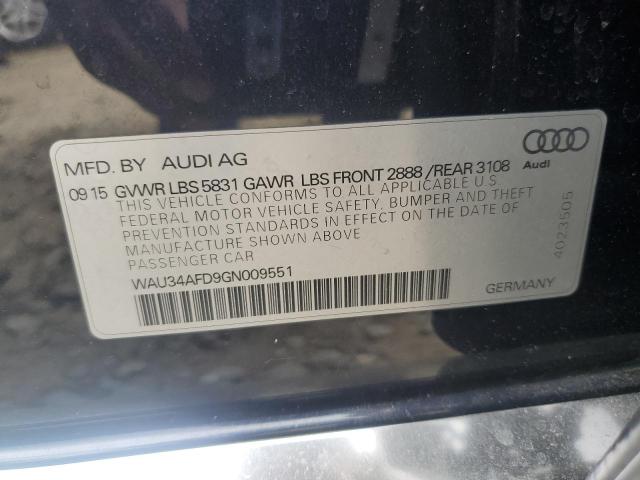 2016 AUDI A8 L QUATT WAU34AFD9GN009551