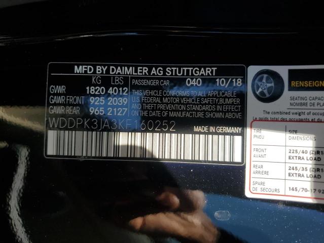 2019 MERCEDES-BENZ SLC 300 - WDDPK3JA3KF160252