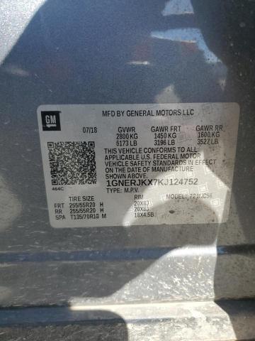 2019 CHEVROLET TRAVERSE R 1GNERJKX7KJ124752