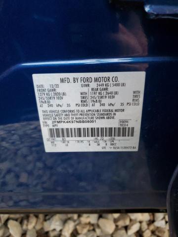 2022 FORD EDGE TITAN - 2FMPK4K97NBB08001