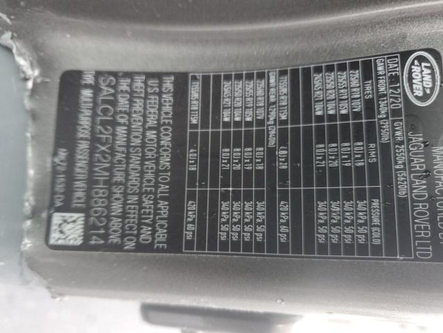 2021 LAND ROVER DISCOVERY SALCL2FX2MH886214