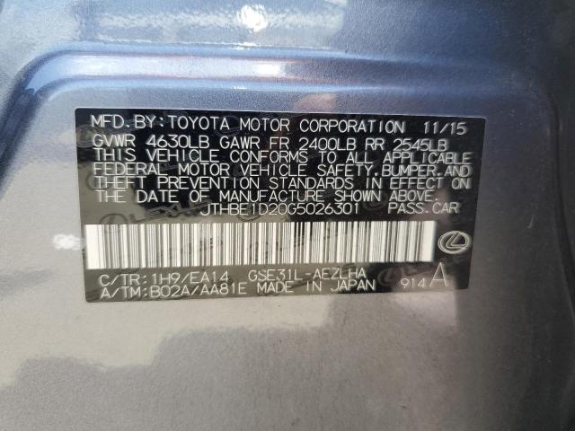 2016 LEXUS IS 350 JTHBE1D20G5026301
