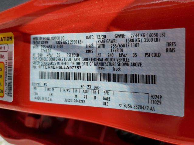 2020 FORD RANGER XL - 1FTER4EH6LLA97757