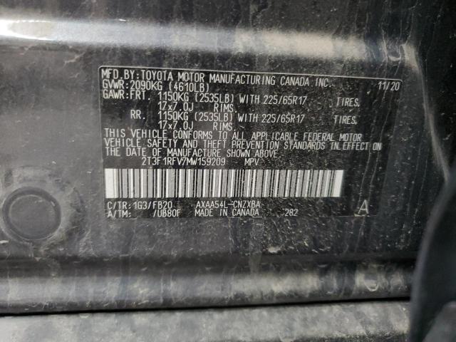2021 TOYOTA RAV4 LE 2T3F1RFV7MW159209