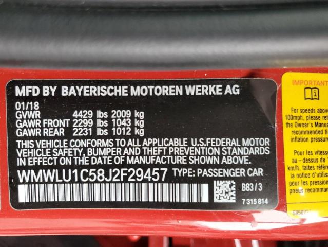 2018 MINI COOPER CLU WMWLU1C58J2F29457
