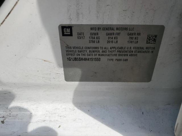 2017 CHEVROLET SONIC LS 1G1JB5SH4H4151550