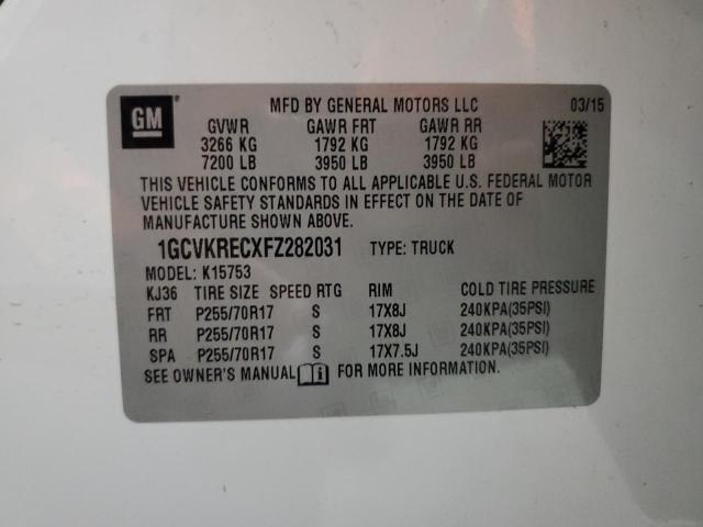 2015 CHEVROLET SILVERADO - 1GCVKRECXFZ282031