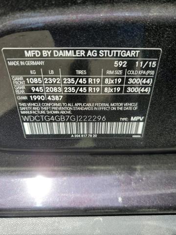 2016 MERCEDES-BENZ GLA 250 4M - WDCTG4GB7GJ222296