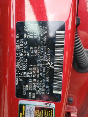 2022 KIA EV6 LIGHT KNDC3DLC3N5034963