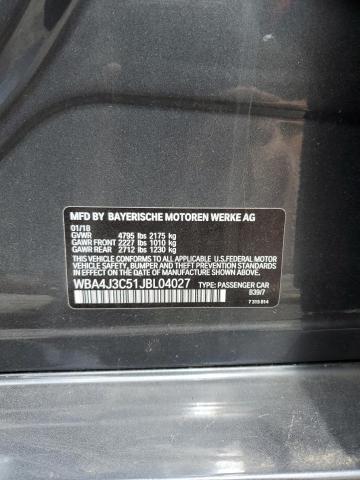 2018 BMW 430XI GRAN - WBA4J3C51JBL04027