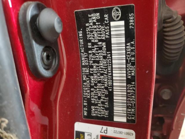 2017 TOYOTA CAMRY HYBR - 4T1BD1FK4HU225341