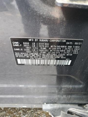 2021 SUBARU ASCENT PRE 4S4WMAFD8M3472655