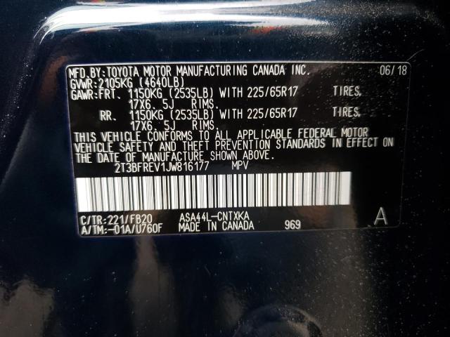 2018 TOYOTA RAV4 LE - 2T3BFREV1JW816177
