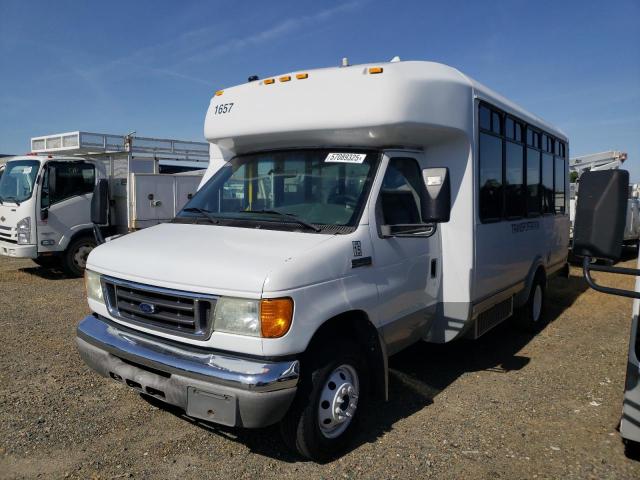 FORD ECONOLINE 2006 white cutaway gas 1FDXE45S76DB28265 photo #3