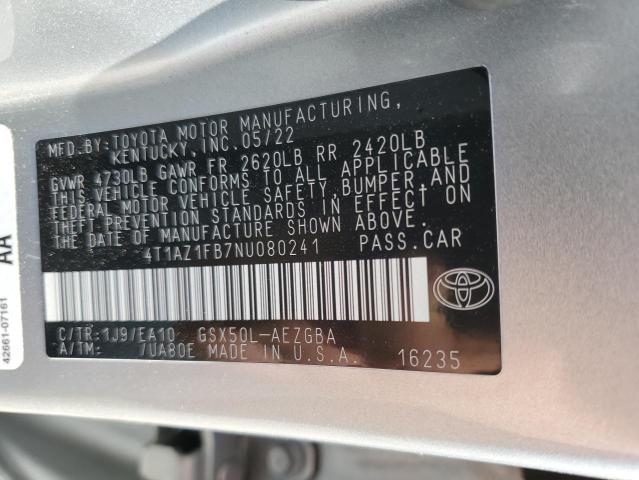 2022 TOYOTA AVALON XLE - 4T1AZ1FB7NU080241