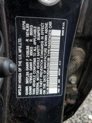 2017 HONDA CIVIC EX - SHHFK7H52HU200189