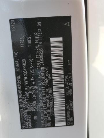 2020 TOYOTA HIGHLANDER - 5TDDZRBH5LS051090