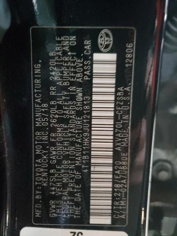4T1B11HK9JU121813 2018 TOYOTA CAMRY