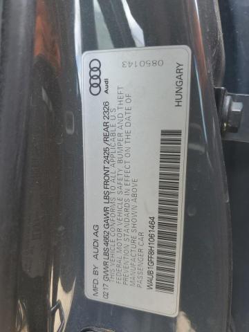 2017 AUDI S3 PREMIUM WAUB1GFF8H1061464