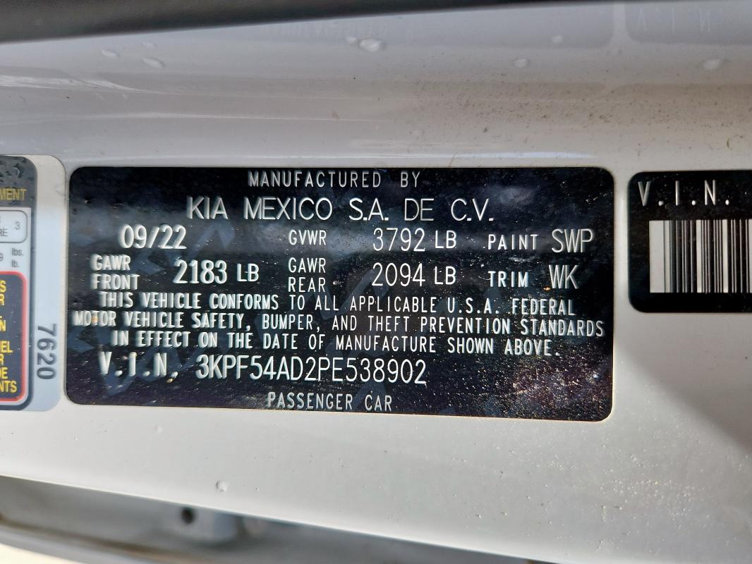 2023 KIA FORTE GT L - 3KPF54AD2PE538902