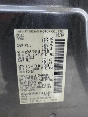 2019 NISSAN FRONTIER S - 1N6AD0EV9KN701104