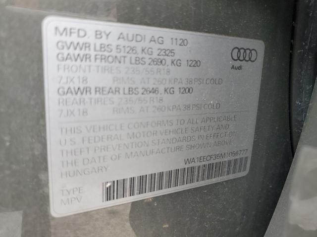 2021 AUDI Q3 PREMIUM WA1EECF35M1056777