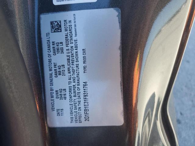 2015 CHEVROLET CAMARO LS 2G1FB1E31F9311764