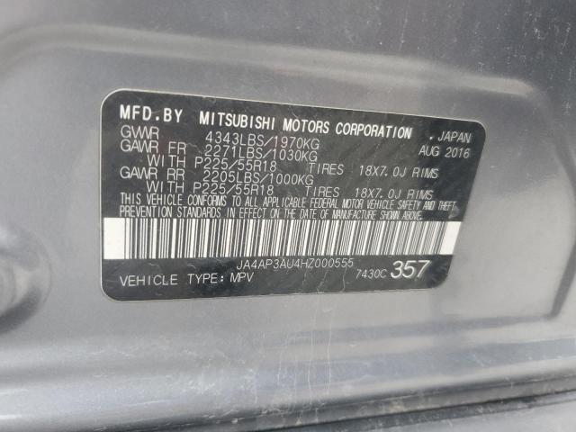 2017 MITSUBISHI OUTLANDER - JA4AP3AU4HZ000555