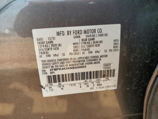 2022 FORD EDGE TITAN - 2FMPK4K9XNBA09995