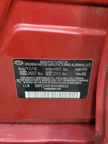 2017 HYUNDAI SONATA SE - 5NPE24AFXHH486602