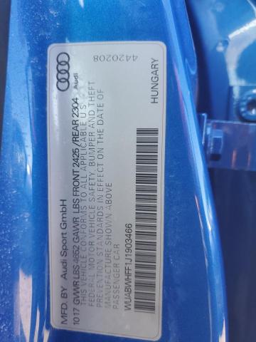 2018 AUDI RS3 - WUABWHFF1J1903466