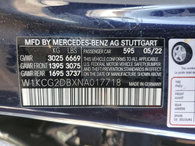 2022 MERCEDES-BENZ EQS SEDAN - W1KCG2DBXNA017718