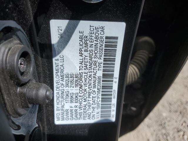 2021 HONDA CIVIC EXL - 19XFC1F7XME208685