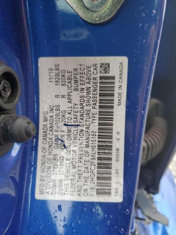 2020 HONDA CIVIC SPOR - 2HGFC2F85LH515152