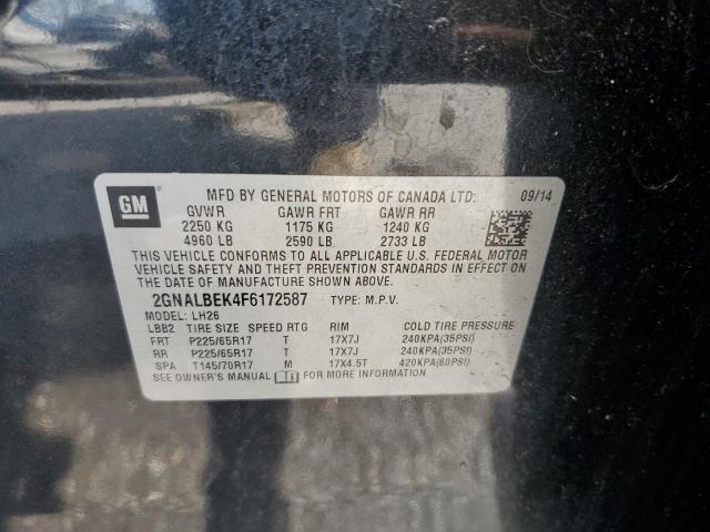 2015 CHEVROLET EQUINOX LT - 2GNALBEK4F6172587