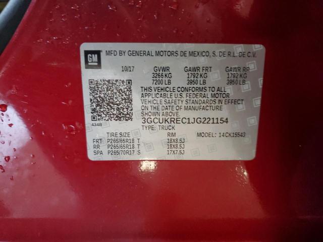 2018 CHEVROLET SILVERADO - 3GCUKREC1JG221154