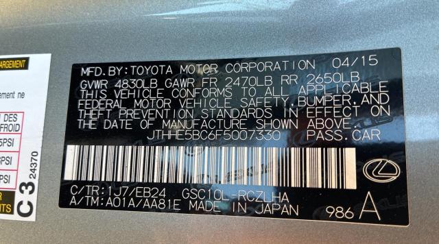 2015 LEXUS RC 350 JTHHE5BC6F5007330