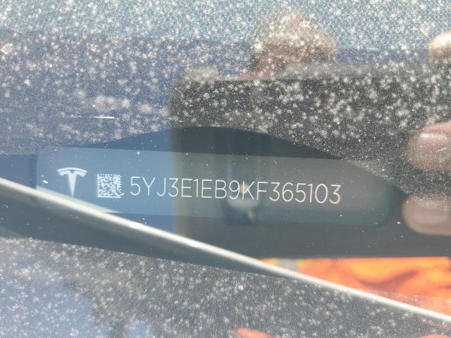 2019 TESLA MODEL 3 5YJ3E1EB9KF365103